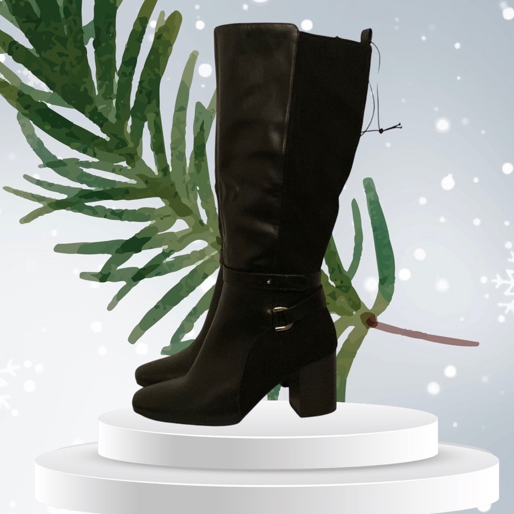 Tall Black Heeled Boots Women’s 9M